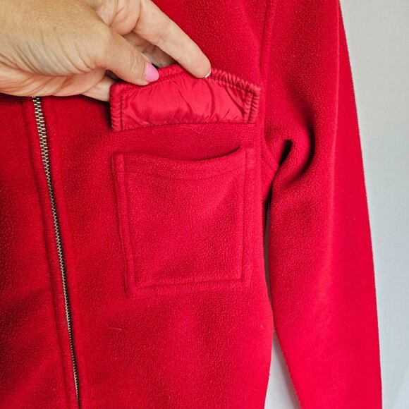 GAP Women's Red Fleece Zippered Jacket with Pockets, Size XS - Picture 8 of 16